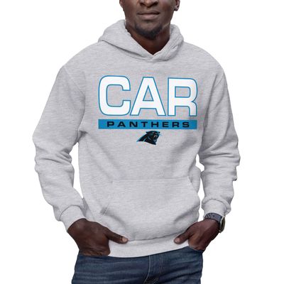 Hybrid Sports NFL - Carolina Panthers - City Block - Men's and Women's Pullover Hooded Fleece Sweatshirt - Size 3 X-Large - Carolina Panthers - Athletic Heather
