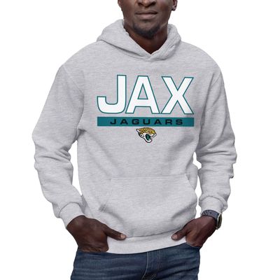 Hybrid Sports NFL - Jacksonville Jaguars - City Block - Men's and Women's Pullover Hooded Fleece Sweatshirt - Size 3 X-Large - Jacksonville Jaguars - Athletic Heather