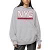 Hybrid Sports NFL - New York Giants - City Block - Men's and Women's Pullover Hooded Fleece Sweatshirt - Size X-Large - New York Giants - Athletic Heather view 2