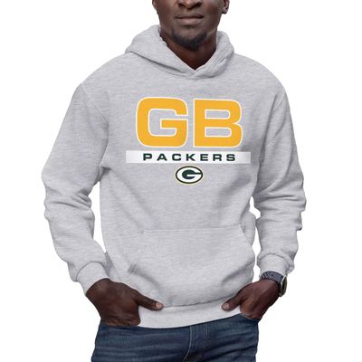 Hybrid Sports NFL - Green Bay Packers - City Block - Men's and Women's Pullover Hooded Fleece Sweatshirt - Size 3 X-Large - Green Bay Packers - Athletic Heather