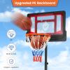 GYMAX Basketball Hoop, Adjustable Height 3-6.9 FT Portable Basketball Goal with Shatterproof Backboard, All-Weather Frame, Wheels, for Youth, Teens, Adult, Indoor Outdoor Gym view 4