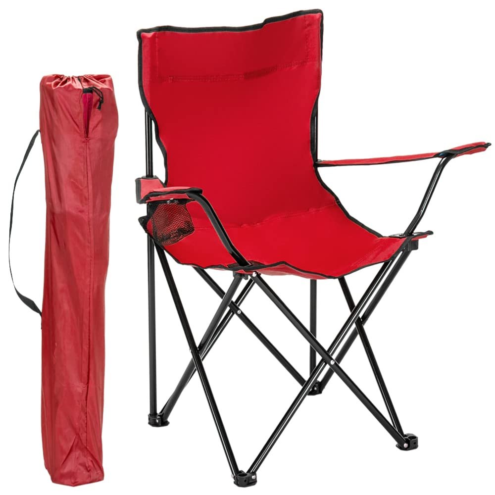 Amebee Compact Camping Chair Foldable Chair Portable Lawn Chair Patio Chair Multi Purpose Outdoor Chair Drink Holder Armrest Portable Travel Camping for Fishing Picnic BBQ Beach Compact Chair