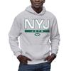 Hybrid Sports NFL - New York Jets - City Block - Men's and Women's Pullover Hooded Fleece Sweatshirt - Size Large - New York Jets - Athletic Heather view 1