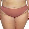Curvy Couture Women's Silky Smooth Micro High Cut Thong Desert Dawn S view 1