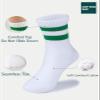 COTTON DAY Unisex School Kids Boys Girls Soft Cotton White Athletic Socks with Colorful Stripes 4-6 Years S (6) view 4