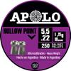 Apolo Hollow Point Airgun Pellets, 5.5mm.22 Caliber, E19701, Silver view 1