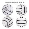 JSNING White Volleyball,Soft Touch,Volley lite for Outdoor Indoor Beach Game,Official Size 5,Classical Minimalist Design view 2