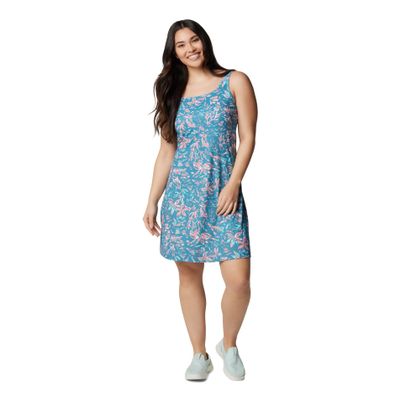 Columbia Women's PFG Freezer III Sun Dress, Canyon Blue Kona Kraze, Large