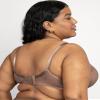 Curvy Couture Women's Plus Size Silky Smooth Micro Unlined Underwire Bra Sweet Tea 44DDD view 3