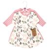 Touched by Nature Girls Organic Cotton Short-Sleeve and Long-Sleeve Dresses, Woodland, 12-18 Months view 2