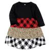 Hudson Baby Infant and Toddler Girl Cotton Dresses, Buffalo Plaid Leopard, 2 Toddler view 3