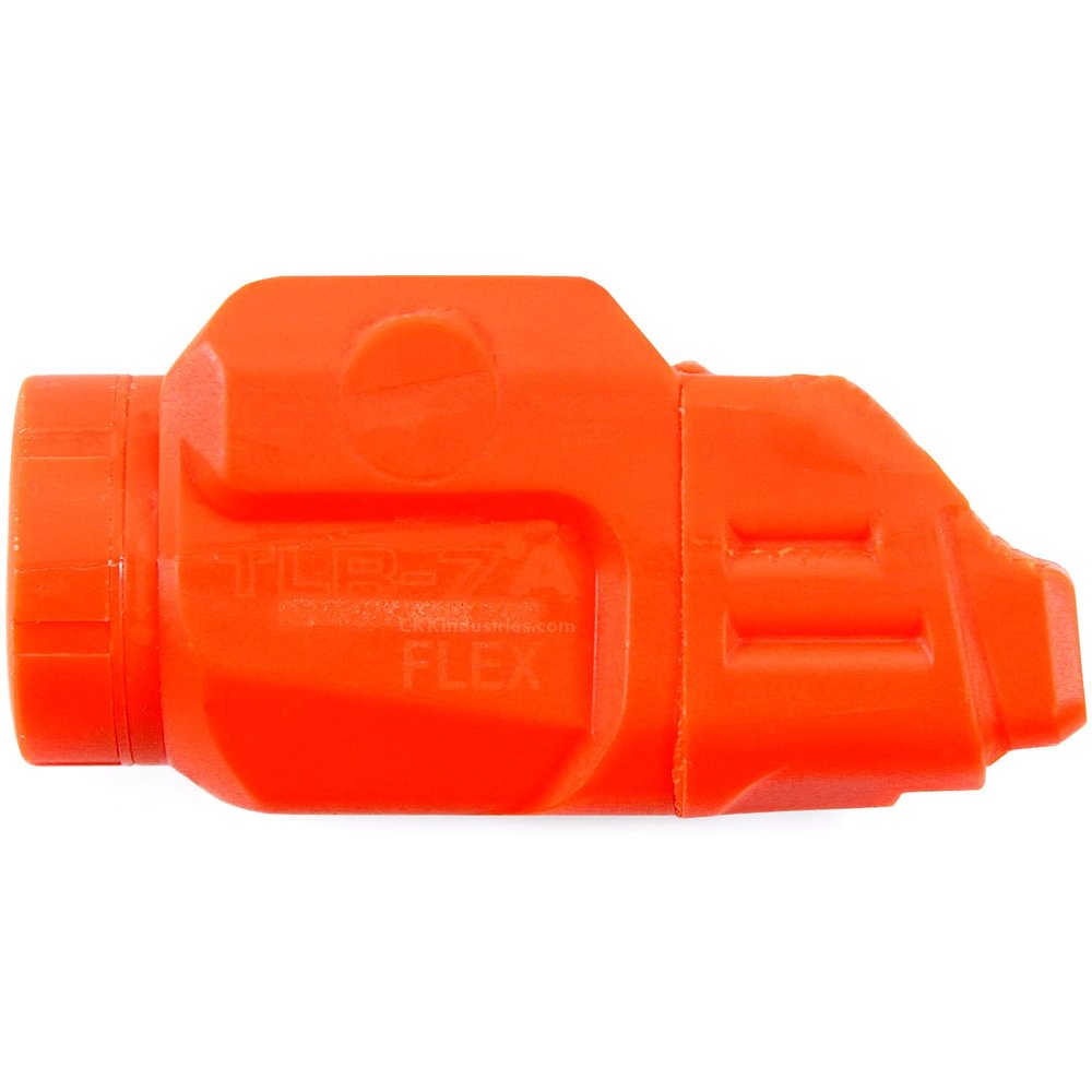 American Safety Props - Non-Functional Solid Polymer Holster Molding Firearm Light Prop - Blaze Orange - U.S.A. Made - Compatible with TLR-7A - Flex