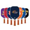 Rally Republic Officially Licensed Collegiate Pickleball Paddle - USA Pickleball Association Approved Racket - Lightweight Honeycomb Core, Carbon Fiber Exterior, Premium Leather Grip for Comfort view 1