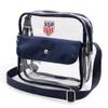 Icon Sports Clear Stadium Bag | Official licensed U.S. Soccer Stadium Approved Clear Crossbody Bag with Zipper and Side Pocket | Crossbag view 1