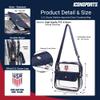 Icon Sports Clear Stadium Bag | Official licensed U.S. Soccer Stadium Approved Clear Crossbody Bag with Zipper and Side Pocket | Crossbag view 4