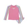 Roxy Girls' Rainbow Long Sleeve Rashguard Set, Bright White Check Check 233 view 1