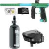 Empire Mini GS Electronic Paintball Gun Marker w/ 48/3000 HPA Paintball Tank & Empire Halo Too Electronic Paintball Loader Combo (Halo Loader Grey, Mini GS - Dust Green/Dust Aqua) view 1