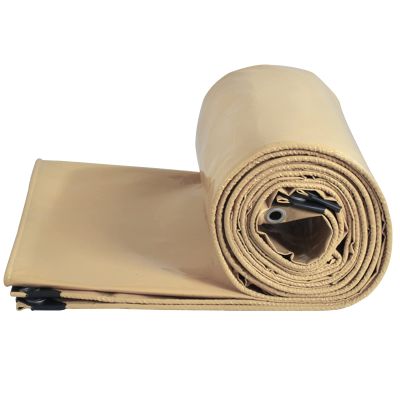 1.5x6m/2x2m/2x3m/3x6m Tarpaulin Heavy Duty 500g/ Waterproof Tarp Large Ground Camping Sheet with Sturdy Eyelets for Outdoor Furniture Caravan Car Cover, Beige(1x2m)