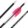 28/30/31 Inch Archery Carbon Arrows Spine 500 Hunting Target Practice Carbon Arrows with 100 Grain Replaceable Tips and 5" Real Feather for Compound & Recurve & Traditional Bow (Pink, 31 inch/12pcs) view 4