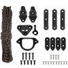 Atader Kayak Anchor Trolley Kit, Heavy Duty Anchor Trolley System for Kayak Canoe, Suitable for Freshwater and Saltwater Use, with Stainless Steel Screws view 1