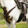 Double S Apache Breastcollar | Color Dark Oil | Perfect Companion for Trail Rides | Fully Hand-Tooled Leather | Stainless Steel Hardware | Easy On-and-Off | Adjustable Size view 2