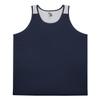 Badger Sports Alleson Athletic Mens Ventback Singlet, M, Navy/White-1 view 1