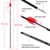 28/30/31 Inch Archery Carbon Arrows Spine 500 Hunting Target Practice Carbon Arrows with 100 Grain Replaceable Tips and 5" Real Feather for Compound & Recurve & Traditional Bow (Red, 28 inch/12pcs) view 2