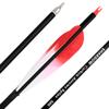 28/30/31 Inch Archery Carbon Arrows Spine 500 Hunting Target Practice Carbon Arrows with 100 Grain Replaceable Tips and 5" Real Feather for Compound & Recurve & Traditional Bow (Red, 28 inch/12pcs) view 4