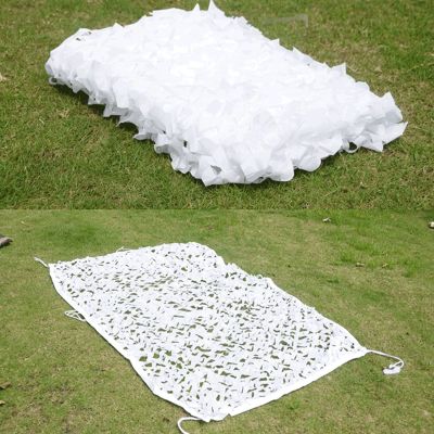 XIGOUZIQU Camouflage Net 3x5m 4x6m Military Camouflage Hunting Camo Netting Army Camouflage Camo Hunter Army Net for Hunting Bird Watching Photography Decoration (Color : White, Size : 7x7m)