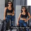 Avidlove Lace Bralette for Women Camisoles Racerback Double-Layered Crop Top A-Black view 4
