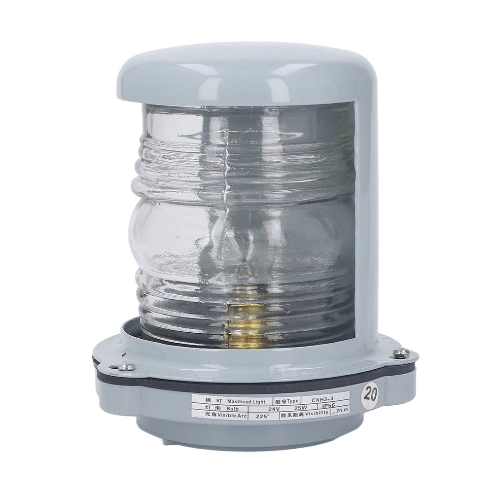 Walfront Navigation Light Marine Stern Lamp 225 Degree Mast Light for Transom Stern Anchor Deck Courtesy Lights 12m Boat 24V