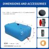 Large-Capacity Water Storage Bag , Water Storage Water Storage Bladder,Outdoor Flexible rainwater Bag, Emergency Drinking Water containers, Drought Resistance ( Size : 1.5x0.9x0.5 m/670 L/176 gallon ) view 2