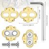 Therwen 4 Pcs Bike Cleats Bicycle Cleats Cycling Cleats with 2 Hexagonal Wrenches for MTB Shoes Compatible with Eggbeater Candy Mallet Smarty Pedals view 2