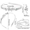 QuneusHot 22 Piece Snake Cleopatra Costume Accessories Egypt Emerald Serpent Hairband Arm Cuff Loc Jewelry for Hair Dreadlocks Women Silver DSFS-Yin view 4