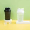 BKDRL Shaker Bottle for Protein Powder w. Classic Loop Top & BPA free,Secure Screw-On Lid, Stay Open Flip Cap,BPA Free-16oz (Black/Clear-16Oz-400ML) view 4