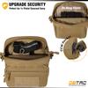 DBTAC DO MORE & BE MORE Tactical Gun Pouch Purse | 3L CCW Crossbody Travel Bag w/Shoulder Strap | Compact Tactical Shoulder Bag w/Gun Holder, Brown view 3