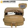 DBTAC DO MORE & BE MORE Tactical Gun Pouch Purse | 3L CCW Crossbody Travel Bag w/Shoulder Strap | Compact Tactical Shoulder Bag w/Gun Holder, Brown view 4