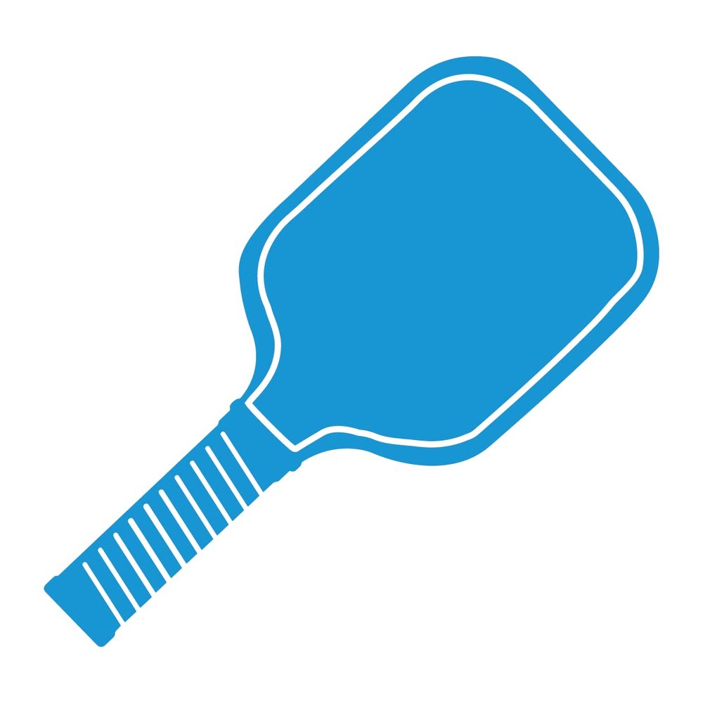 Eyecandy Decals Pickleball Racquet 6" Olympic Blue Decal Sticker