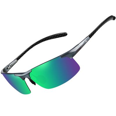 BIRCEN Polarized Carbon-Fiber Sunglasses for Men: Ultralight UV Protection Sun Glasses for Outdoor Sports Fishing Golf Hiking