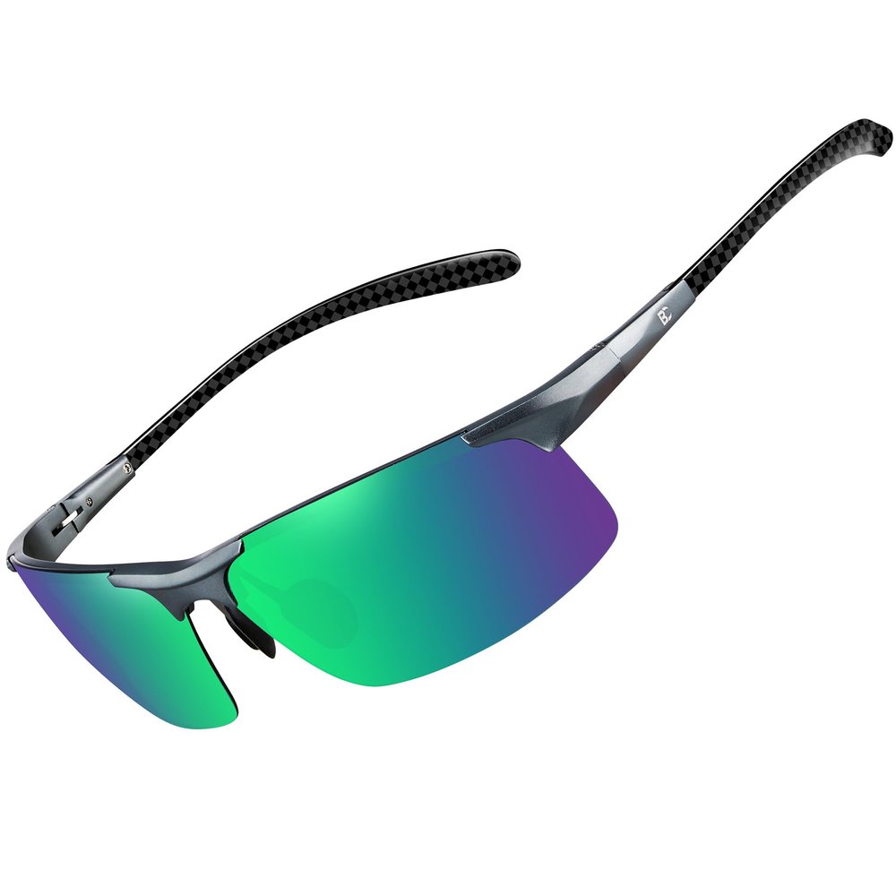 BIRCEN Polarized Carbon-Fiber Sunglasses for Men: Ultralight UV Protection Sun Glasses for Outdoor Sports Fishing Golf Hiking