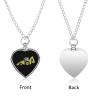 Construction Backhoe Digger Urn Necklace for Ashes Cremation Heart Jewelry Memorial Locket Pendant Keepsake One Size view 2
