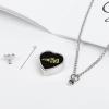 Construction Backhoe Digger Urn Necklace for Ashes Cremation Heart Jewelry Memorial Locket Pendant Keepsake One Size view 4