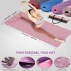 1/3 Yoga Mat Thick, Yoga Kit and Sets for Beginners Include High Density Mat with Multi-loops Strap, Blocks, Booty Resistance Band Set & Door Anchor (9MM, BLUE&RED) view 3