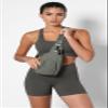ODODOS Daily Sling Bag with Adjustable Straps Crossbody Chest Bag Lightweight Small Backpack for Casual Outdoor Traveling Hiking, Olive Charcoal view 2