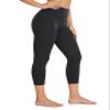 CRZ YOGA Butterluxe High Waisted Capris Workout Leggings for Women 21'' - Lounge Buttery Soft Yoga Pants Black Large view 1