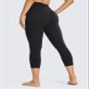 CRZ YOGA Butterluxe High Waisted Capris Workout Leggings for Women 21'' - Lounge Buttery Soft Yoga Pants Black Large view 2