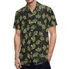 Ginkgo Leaves Short Sleeve Shirt for Men Button Down Top Causal Beach Tee with Pocket view 1