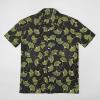 Ginkgo Leaves Short Sleeve Shirt for Men Button Down Top Causal Beach Tee with Pocket view 3