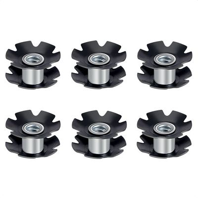 KIEVODE 6 PCS Bike Headset Star Nut - Universal Accessories for Forks 1-1/8 Inch 28.6mm for Mountain Bicycle Road Bicycle MTB