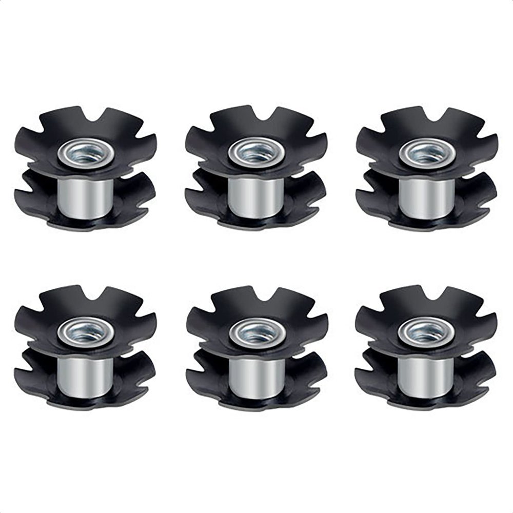 KIEVODE 6 PCS Bike Headset Star Nut - Universal Accessories for Forks 1-1/8 Inch 28.6mm for Mountain Bicycle Road Bicycle MTB